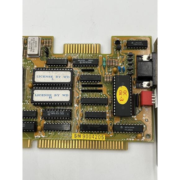 Genuine Vintage WDC S/N 9004205 VGA 16-Bit ISA Video Card - Picture 3 of 5